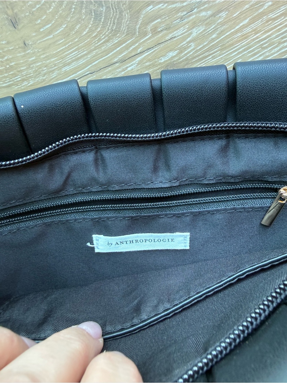Anthropologie Lindy woven clutch black - Picture 7 of 9